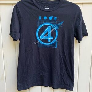 Old Navy Marvel Fantastic Four black t shirt xs UNISEX